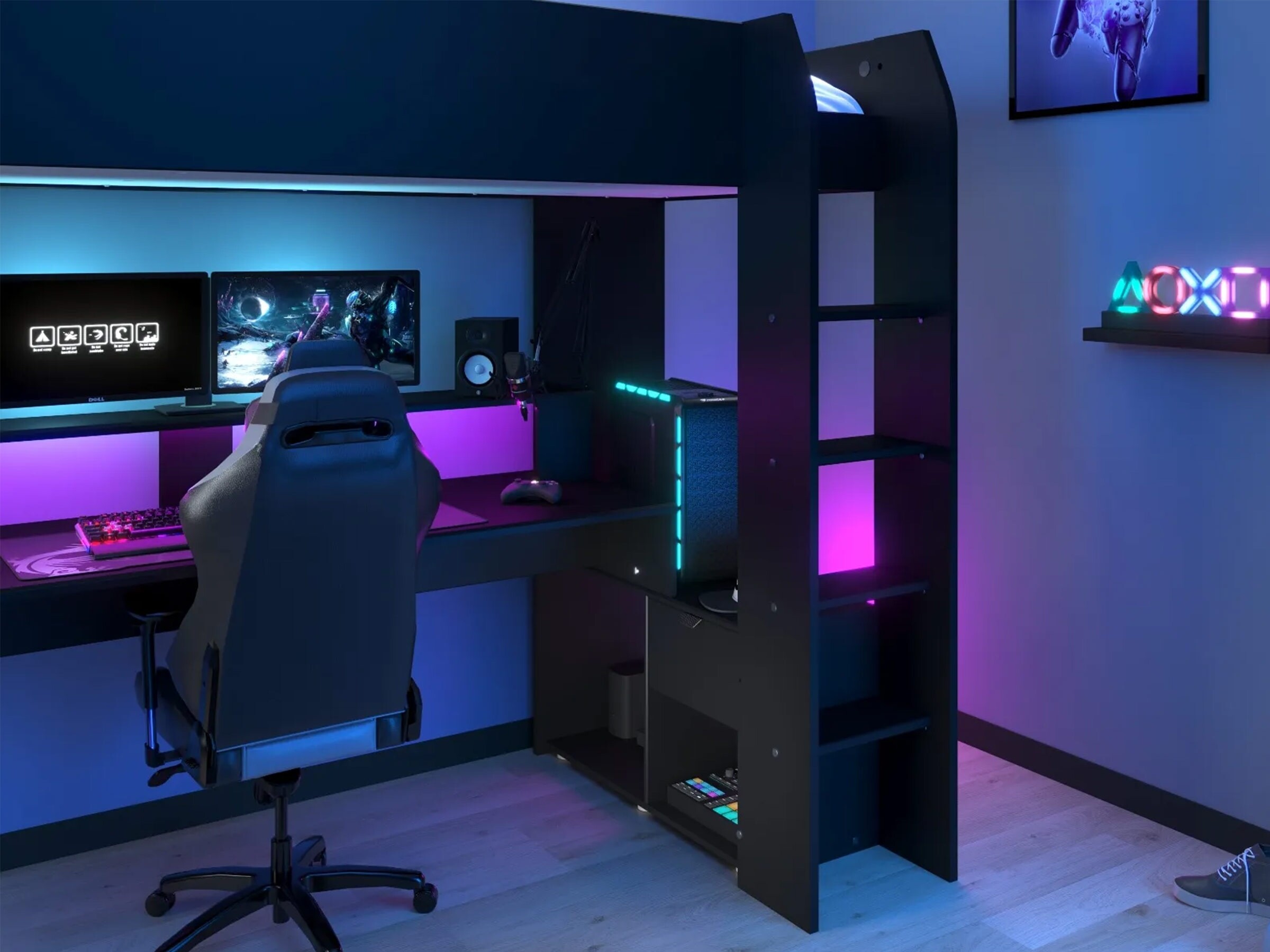 Online Gaming Loftseng 90x200 - Sort