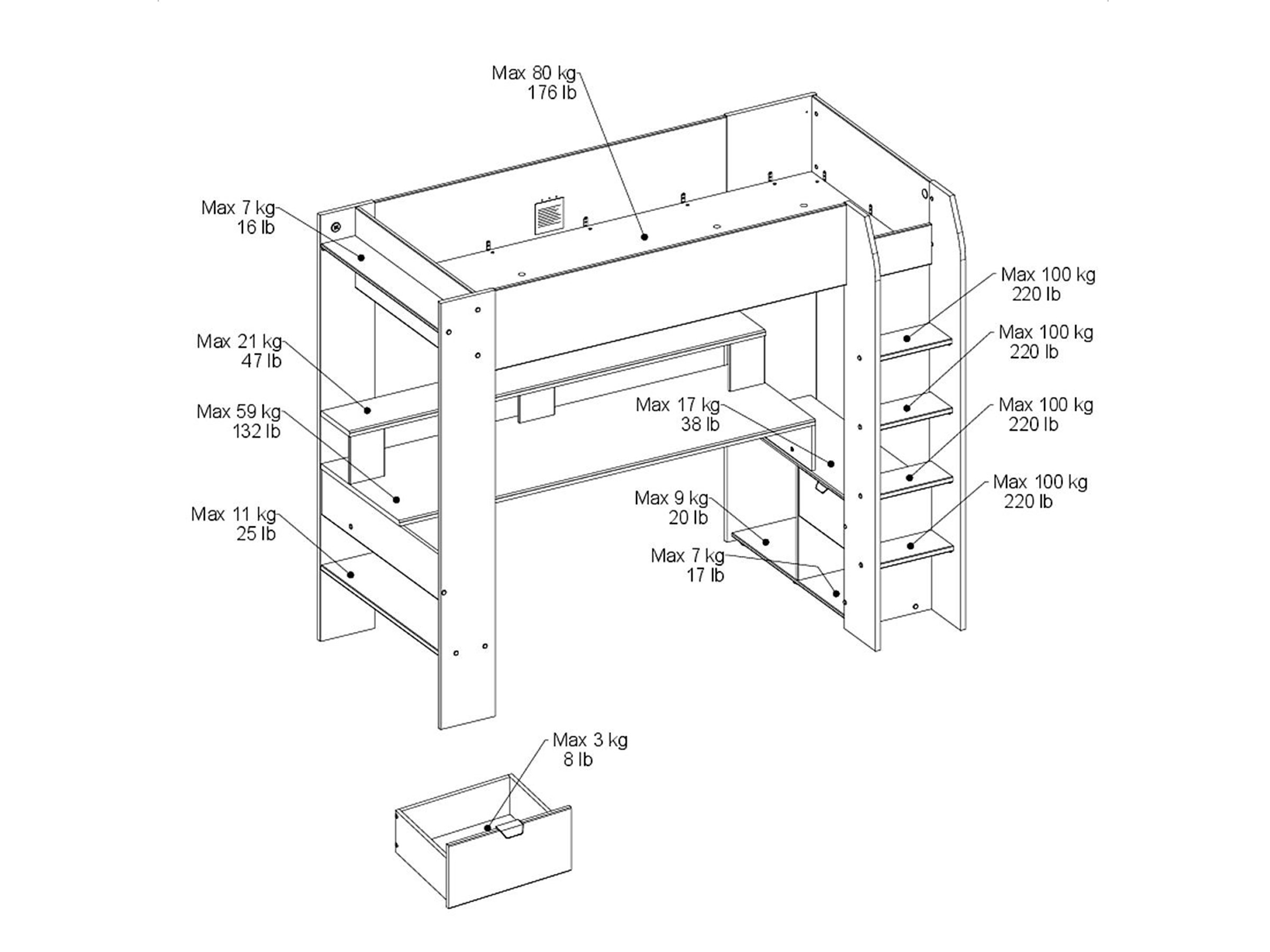 Online Gaming Loftseng 90x200 - Sort