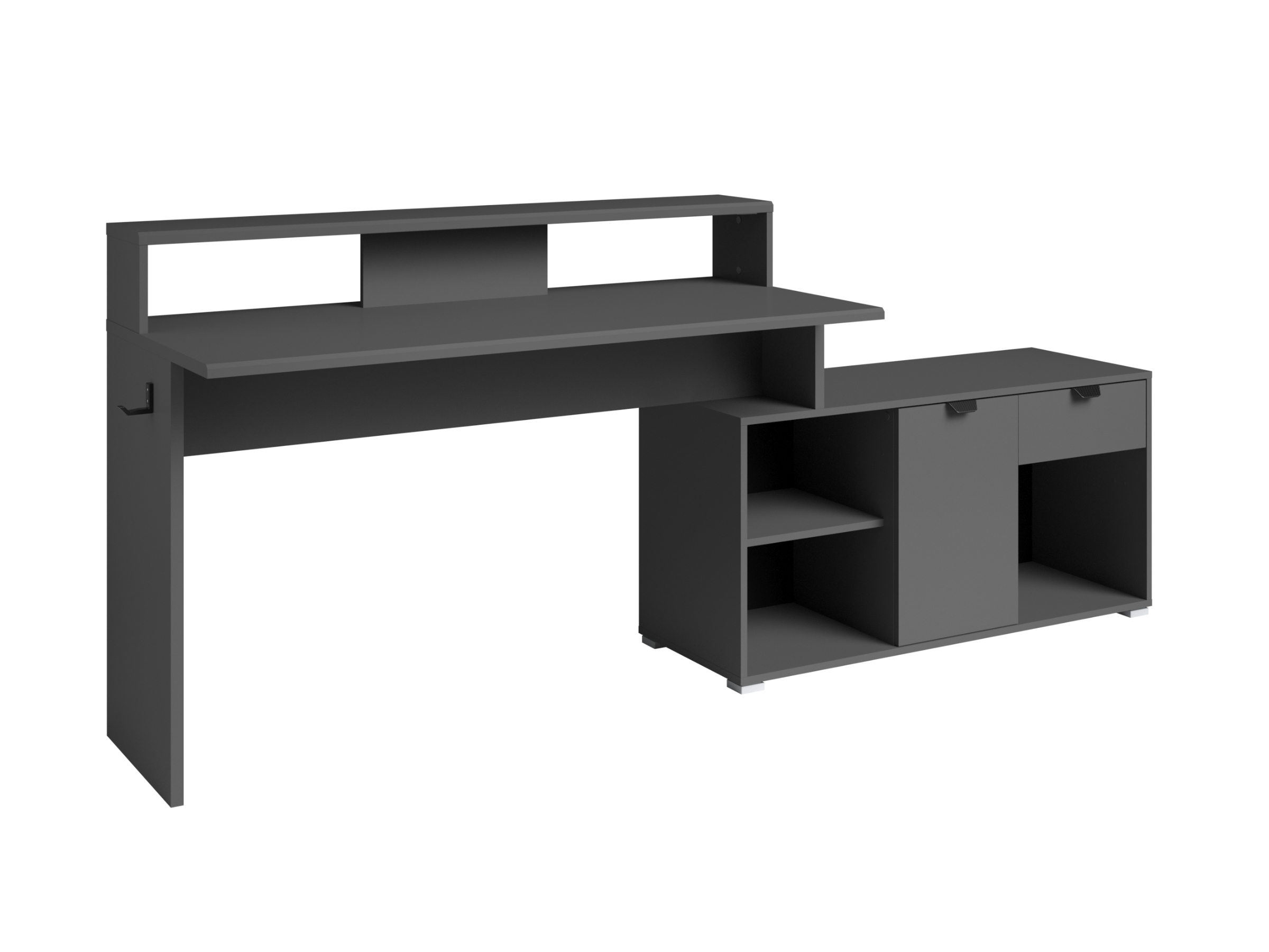 Wortex Gamingbord med Oppbevaringsplass - Sort