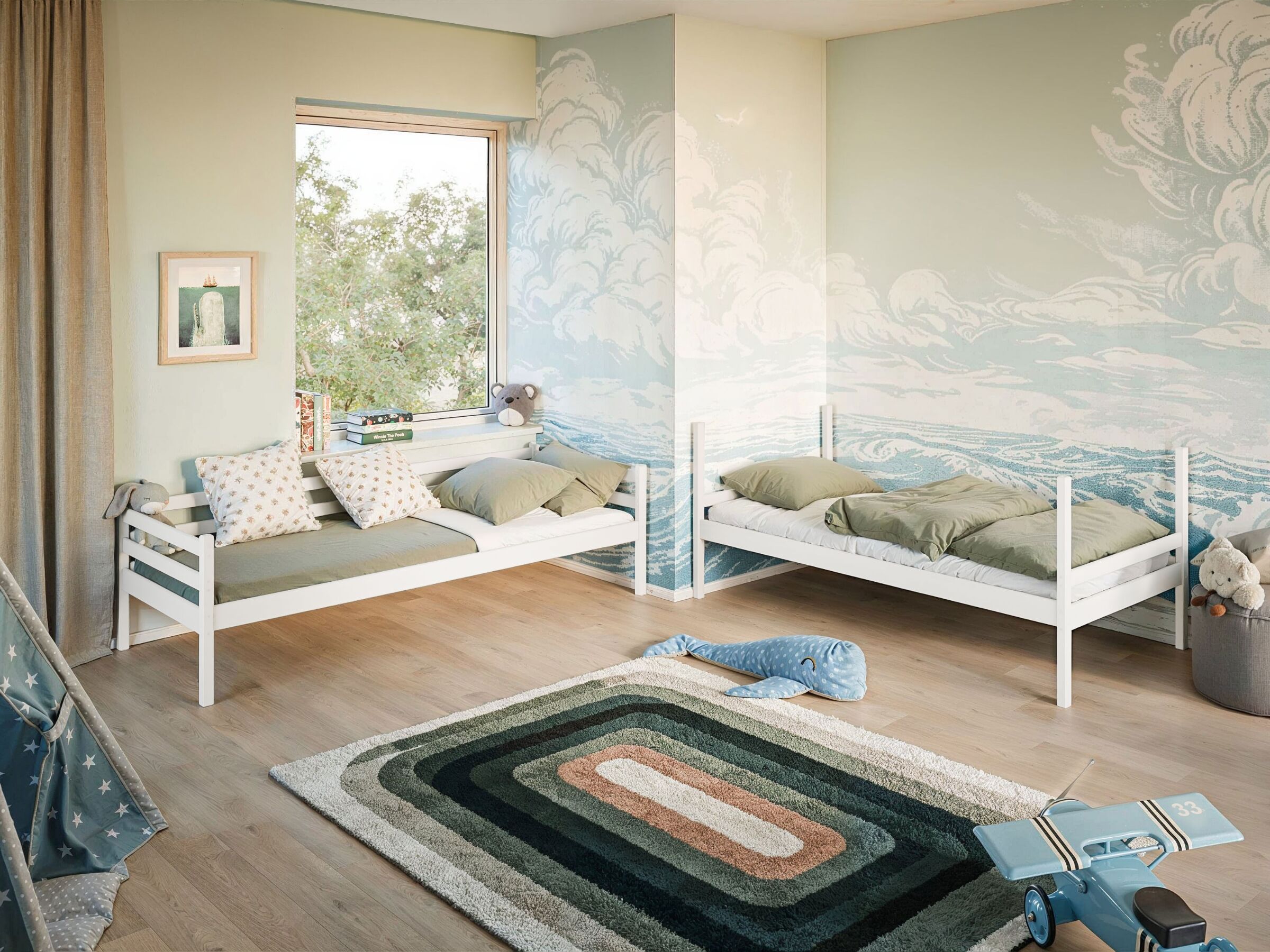 Nico Køyeseng 90x200 - Hvit