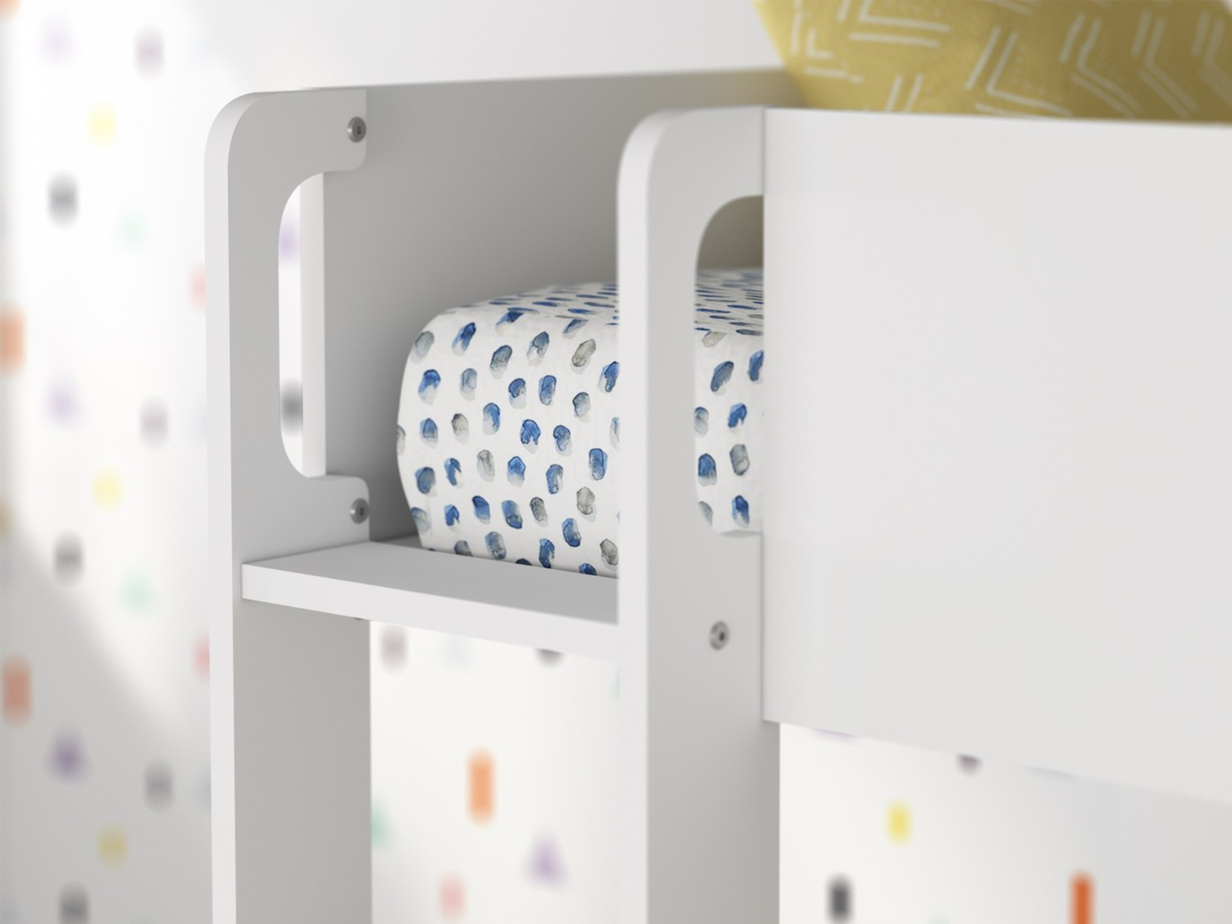 Ecru Køyeseng med Garderobeskap 90x190 - Hvit/Natur