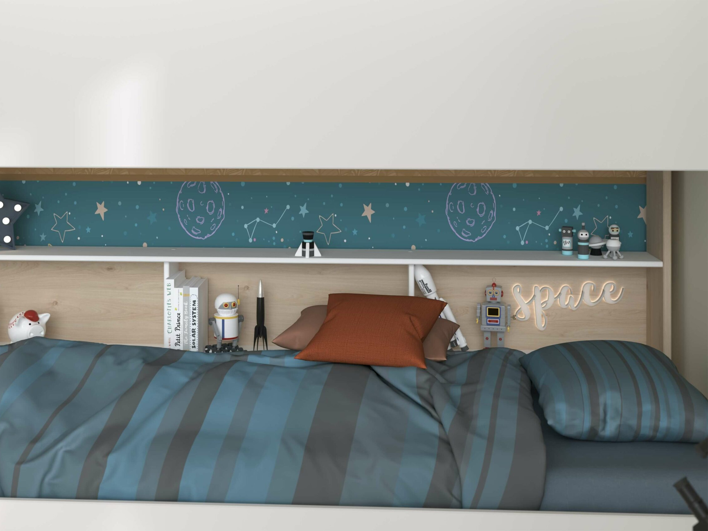 Shelter Køyeseng med Skuff 90x200 – Natur/Hvit