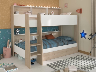 Shelter Køyeseng med Skuff 90x200 – Natur/Hvit