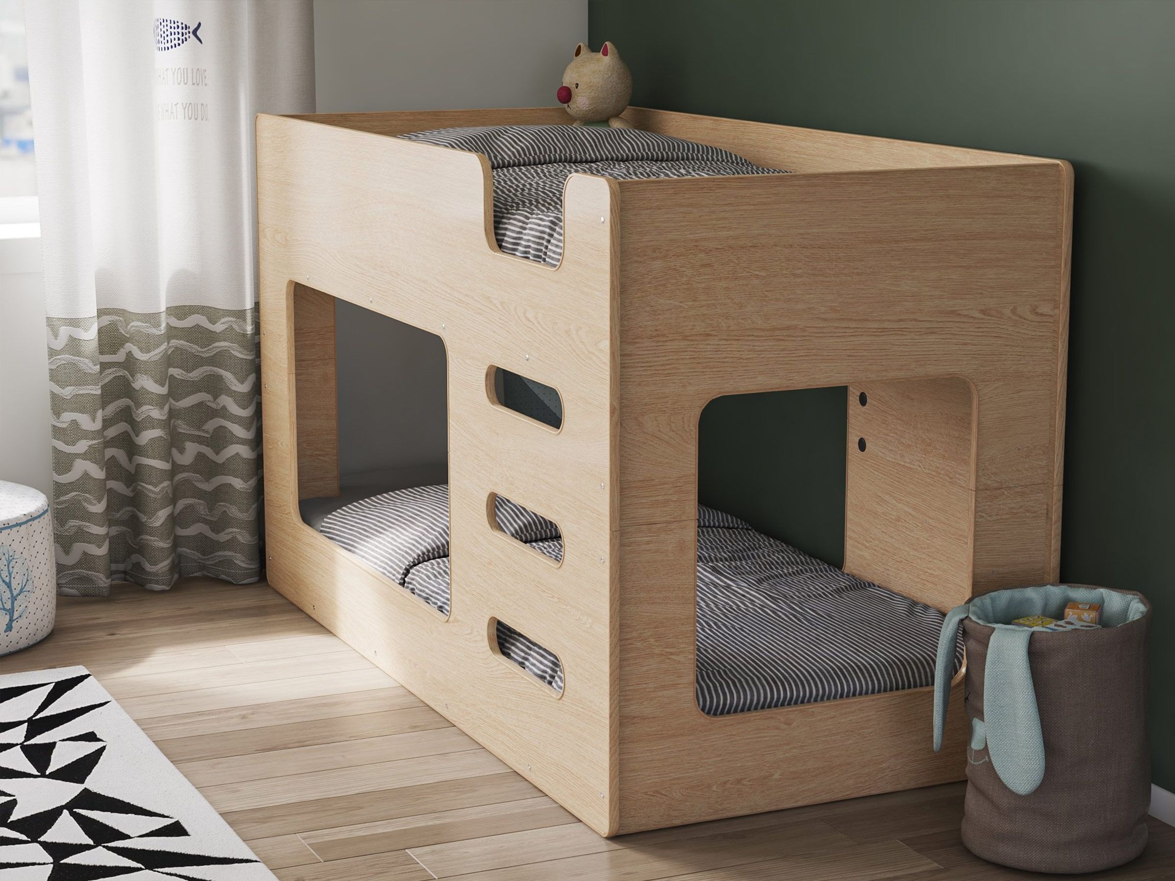 Cube køyeseng 90x200 - Natur