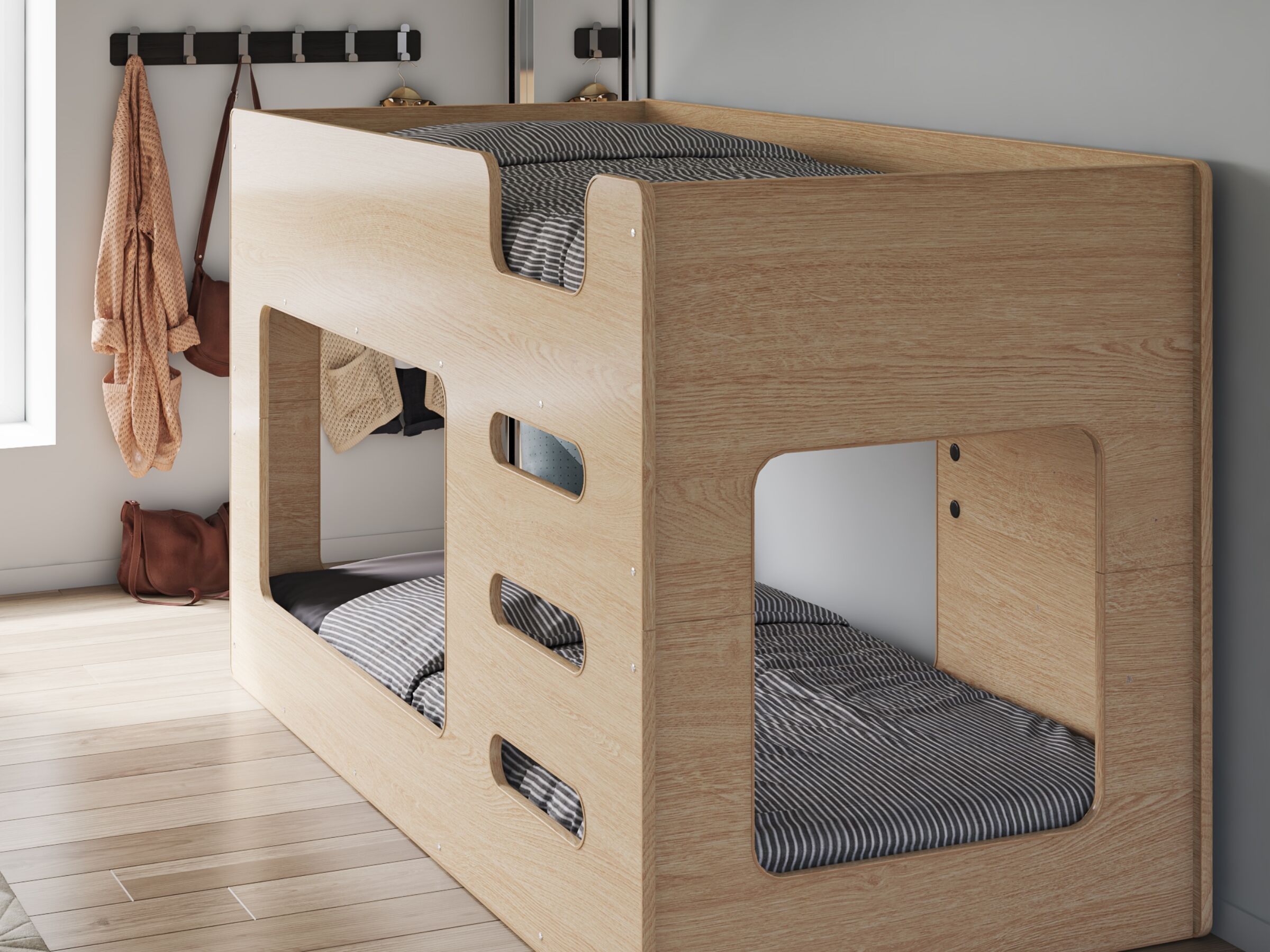 Cube køyeseng 90x200 - Natur