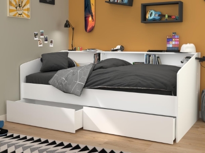 Daybed med Skuffer 90x200 - Hvit