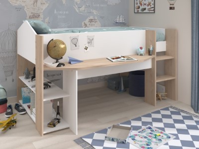 khaki-halvhoy-seng-med-skrivebord-90x200---hvitnatur