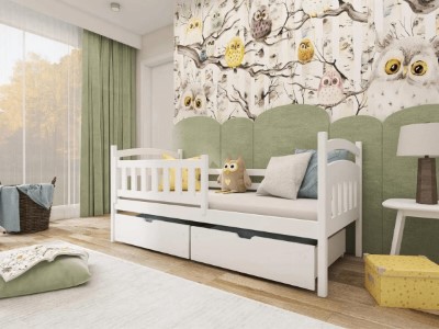 Terry Barneseng med Skuffer 80x160 - Hvit