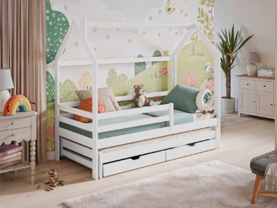 Disney Husseng med Uttrekkbar Gjesteseng og Skuffer 90x200 - Hvit