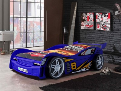 Night Racer bilseng 90×200 - Blå